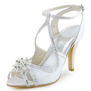 White Pearl Evening Pumps
